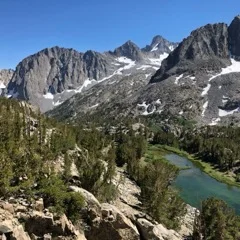Eastern Sierras mountain lake, the scene from Colin's commission